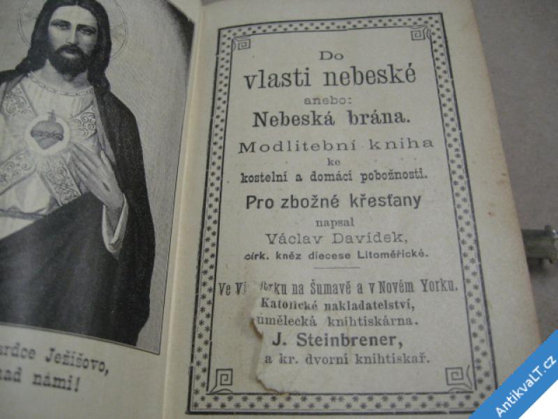 foto 
  MODLITEBNÍ KNIHA NEBESKÁ BRÁNA 1898 