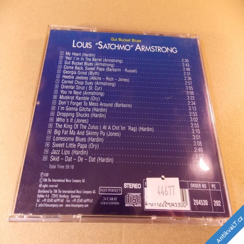 foto Louis Satchmo Armstrong GUT BUCKET BLUES CD DE cca 2005