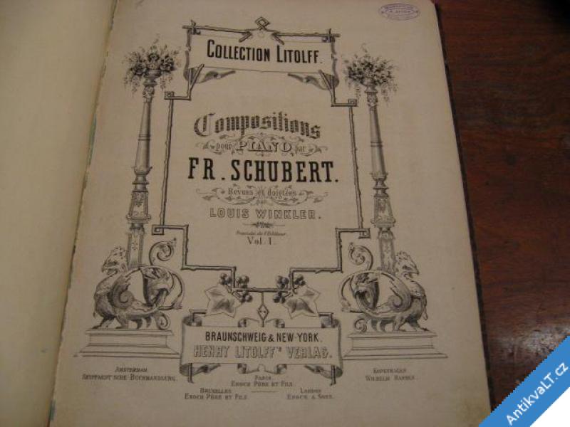foto 
  SCHUBERT COMPOSITIONS I. II.  NEW YORK CA 1890 